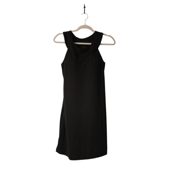 Athleta Black Sleeveless Performance Dress S Stretch Racerback Tear Away B4 U Pl - Picture 1 of 10